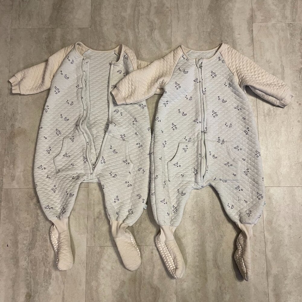 Tealbee Dreamsie (long-sleeved sleep sack) in Croissant, 0.8 TOG, size 12m-2T